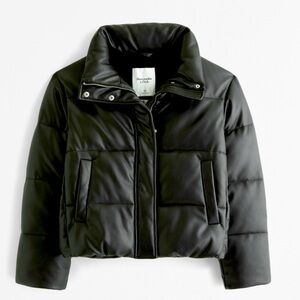 Abercrombie Vegan Leather Puffer, S